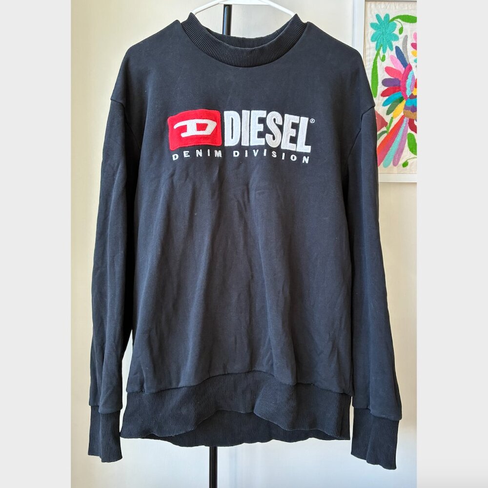 Diesel Black Classic Crewneck Sweatshirt - Size S